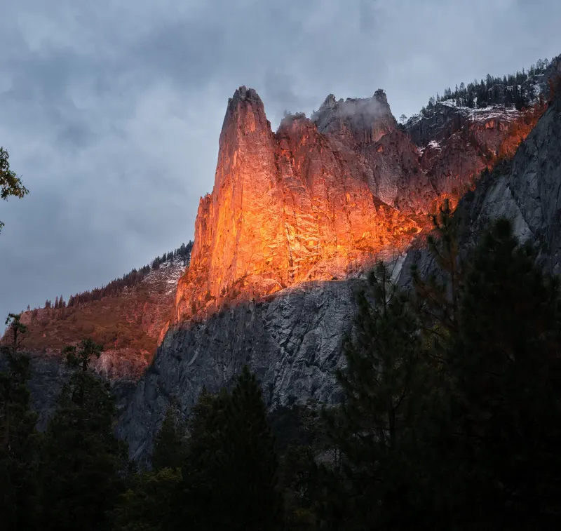 Alpenglow on Granite Spires