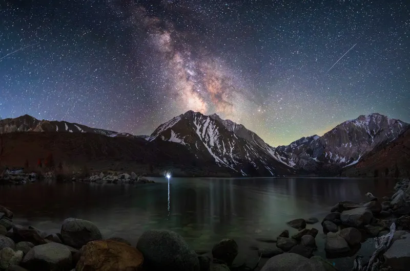 Milky Way Over the Alpine Lake